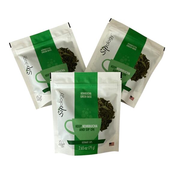 Kombucha Green Tea Base Sipology by Steeped Tea 2.75oz loose leaf ~ lot of 3 - Picture 1 of 3